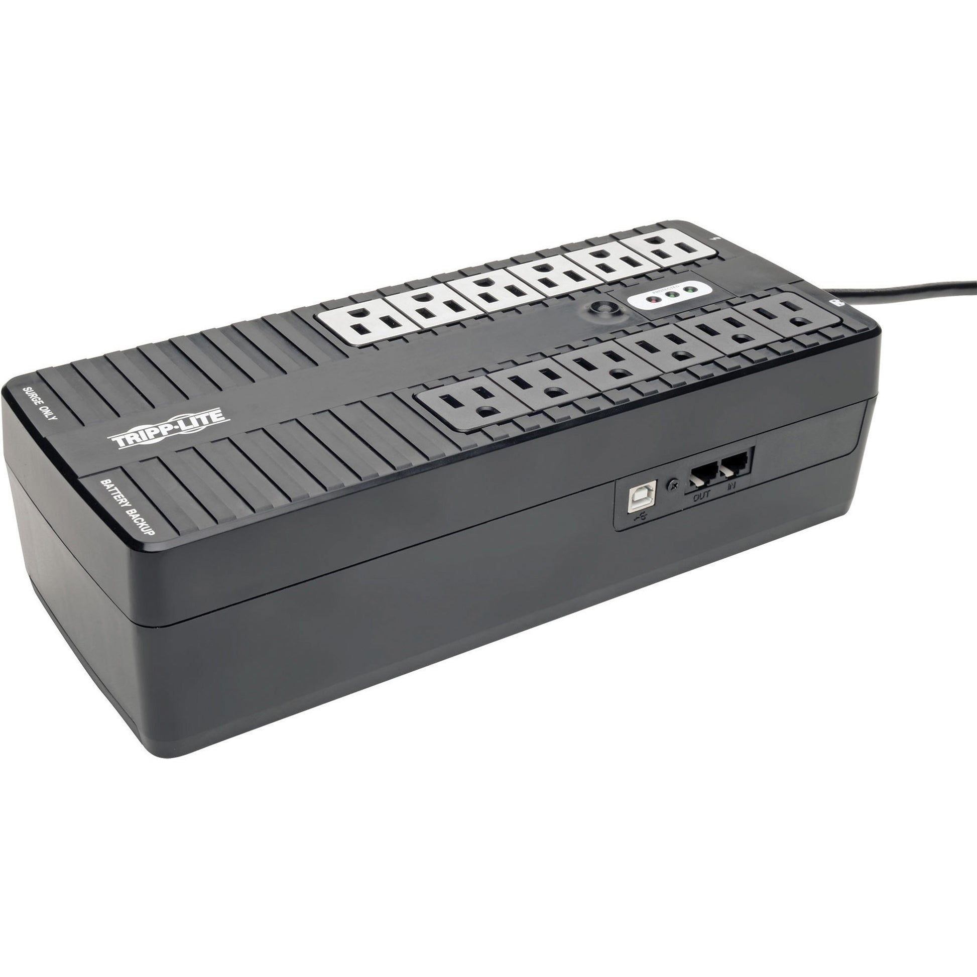 Main Image for Eaton Tripp Lite Series 750VA 450W Standby UPS - 12 NEMA 5-15R Outlets, 120V, 50/60 Hz, USB, 5-15P Plug, Desktop / Wall Mount