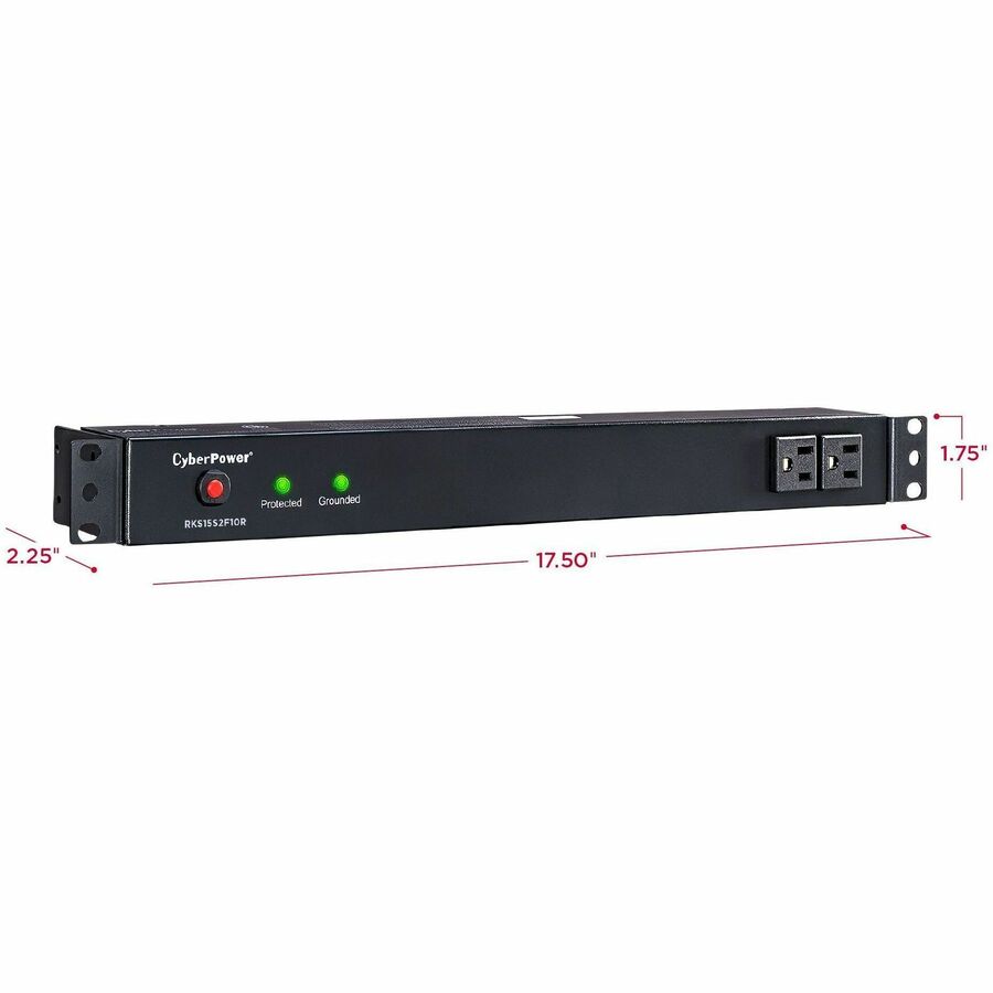 Alternate-Image3 Image for CyberPower RKBS15S2F10R Rackbar 12 - Outlet Surge Protector with 3600 J Surge Suppression