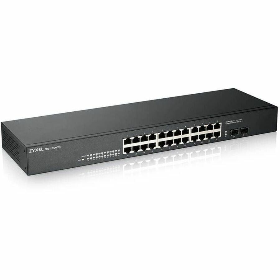 Alternate-Image1 Image for ZYXEL GS1100-24 24-Port Gigabit Ethernet Switch with 2 SFP Uplinks