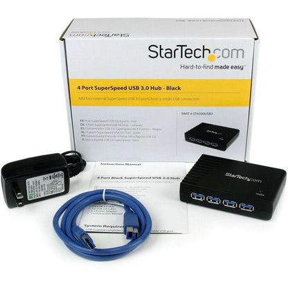 Alternate-Image3 Image for StarTech.com 4 Port Black SuperSpeed USB 3.0 Hub - 5Gbps