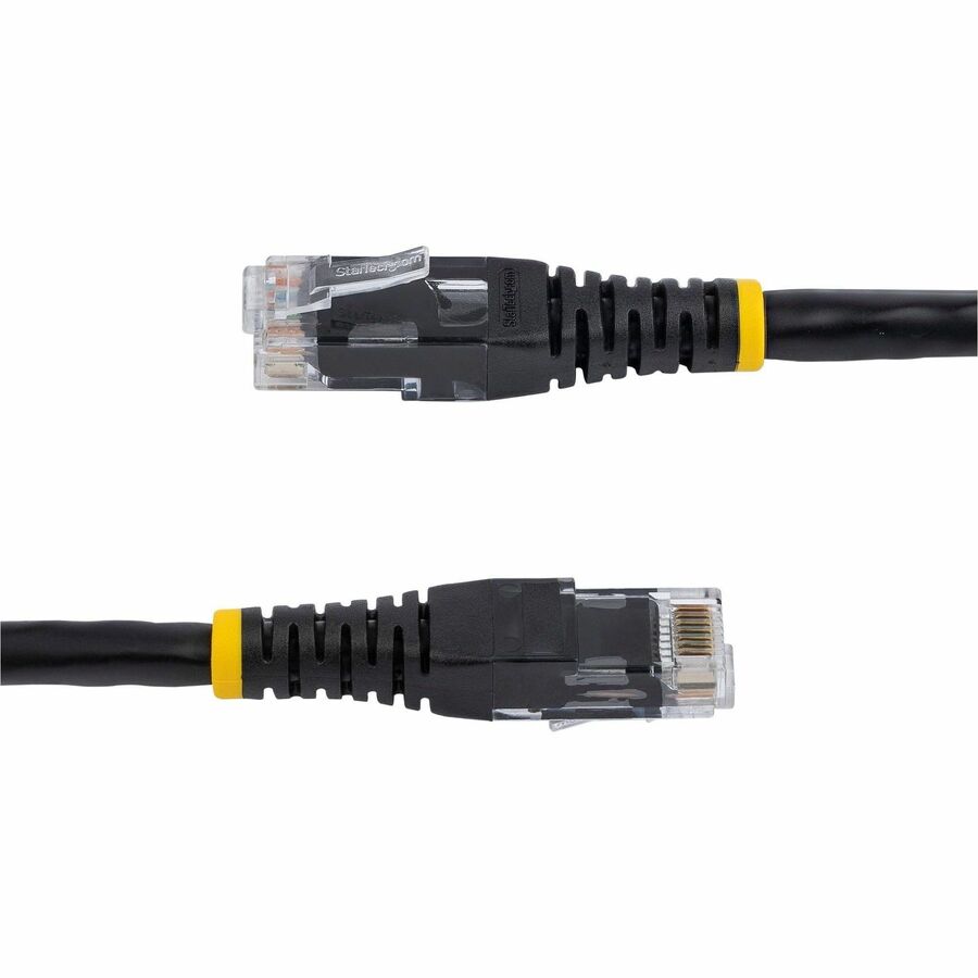 Alternate-Image2 Image for StarTech.com 10ft CAT6 Ethernet Cable - Black Molded Gigabit - 100W PoE UTP 650MHz - Category 6 Patch Cord UL Certified Wiring/TIA