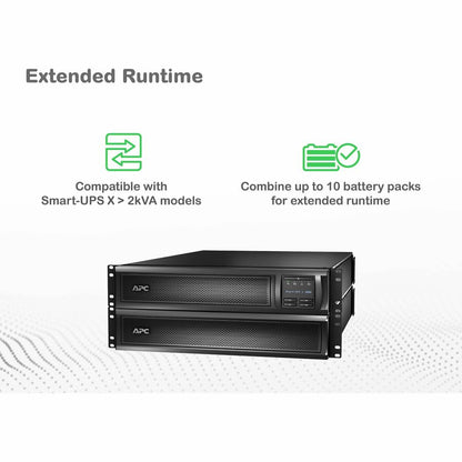 Alternate-Image4 Image for APC Smart-UPS X External Battery Pack, Rack/Tower 2U, 120Vdc, W/rail kit
