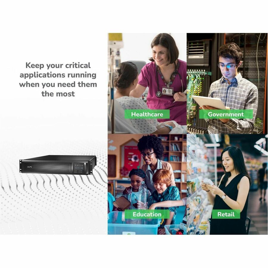 Alternate-Image7 Image for APC Smart-UPS X, Line Interactive, 2000VA, Rack/tower convertible 2U, 100V-127V, 3x 5-15R+3x 5-20R+1x L5-20R NEMA, SmartSlot, Extended runtime