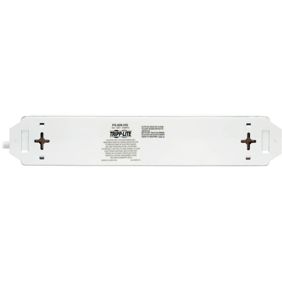 Alternate-Image4 Image for Eaton Tripp Lite Series Safe-IT Medical-Grade Power Strip, UL 1363, 6x Hospital-Grade Outlets, Antimicrobial, 6 ft. Cord