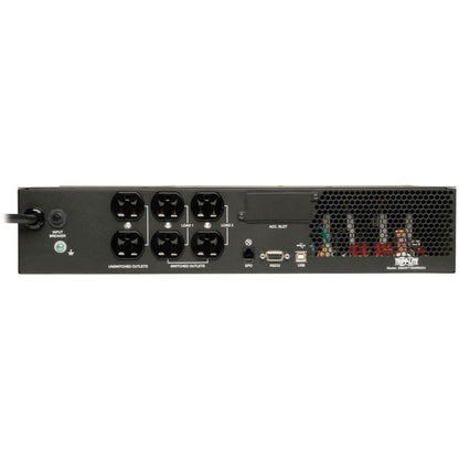 Rear Image for Eaton Tripp Lite Series SmartPro 120V 1kVA 800W Line-Interactive Sine Wave UPS, 2U Rack/Tower, Network Card Options, LCD, USB, DB9, 6 Outlets