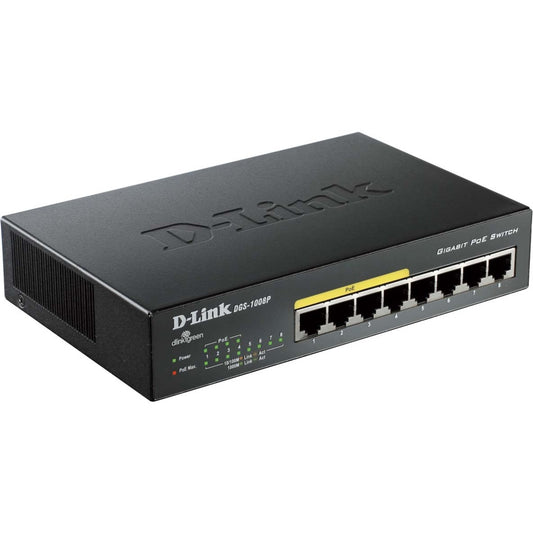 Main Image for D-Link DGS-1008P 8-Port Gigabit Metal Desktop Switch with 4 PoE Ports
