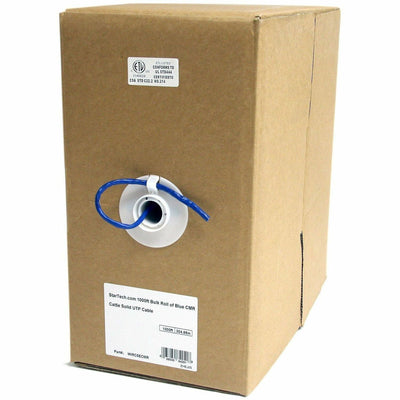 Main Image for StarTech Bulk Cat 5e Ethernet Cable - 1000 ft. (304,8m) - Solid - CMR-Rated - Blue - TAA Compliant