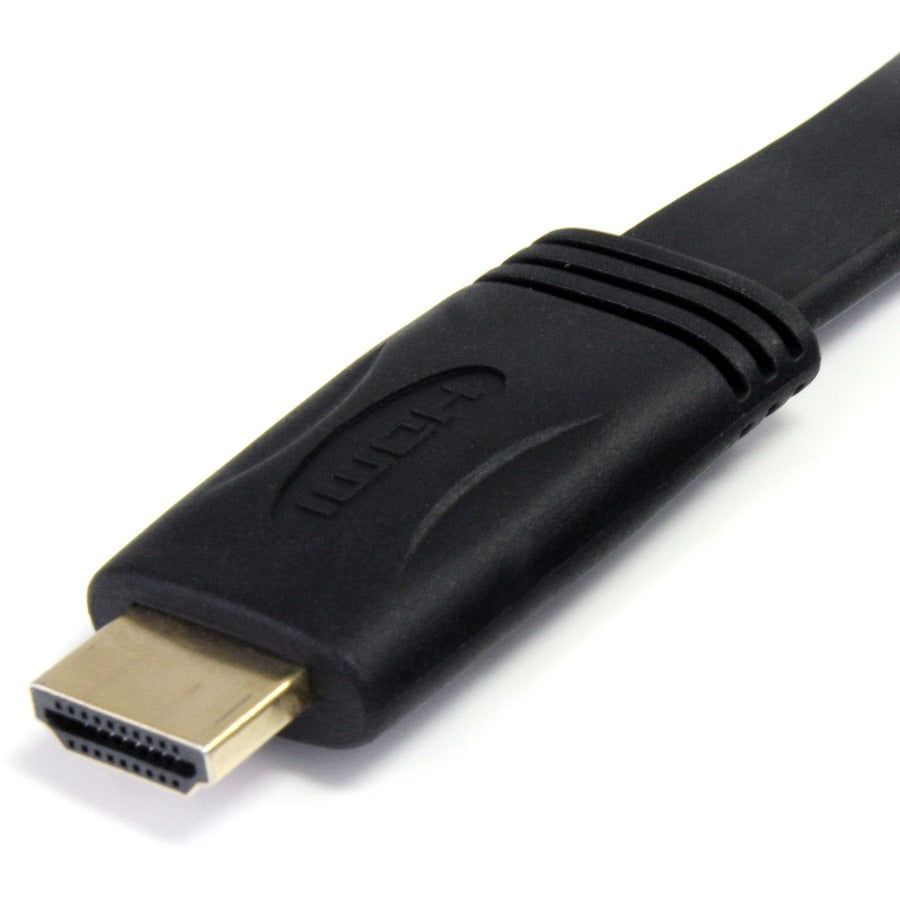 Alternate-Image1 Image for StarTech.com 10 ft Flat High Speed HDMI Cable with Ethernet - Ultra HD 4k x 2k HDMI Cable - HDMI to HDMI M/M