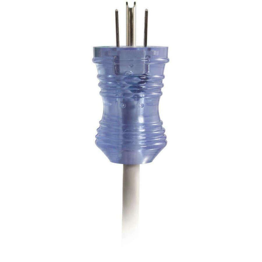 Alternate-Image2 Image for C2G 15ft 16 AWG Hospital Grade Power Cord (NEMA 5-15P to IEC320C13R) - Gray with Clear Connectors