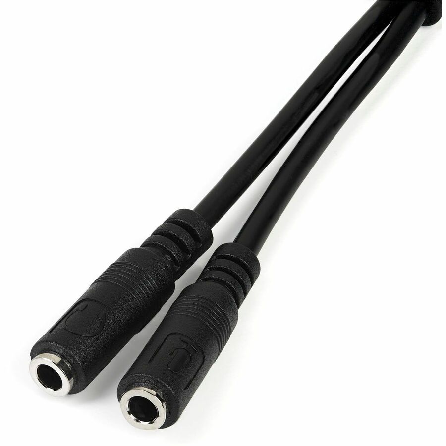 Alternate-Image1 Image for StarTech Headset adapter for headsets with separate headphone / microphone plugs - 3.5mm 4 position to 3 position and 2 position 3.5mm M/F