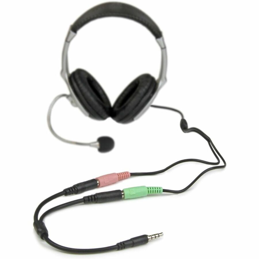 Alternate-Image3 Image for StarTech Headset adapter for headsets with separate headphone / microphone plugs - 3.5mm 4 position to 3 position and 2 position 3.5mm M/F