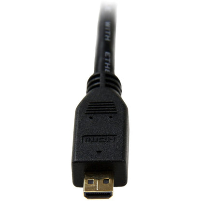 Alternate-Image4 Image for StarTech.com 6ft Micro HDMI to HDMI Cable with Ethernet, 4K High Speed Micro HDMI Type-D Device to HDMI Monitor Adapter/Converter Cord