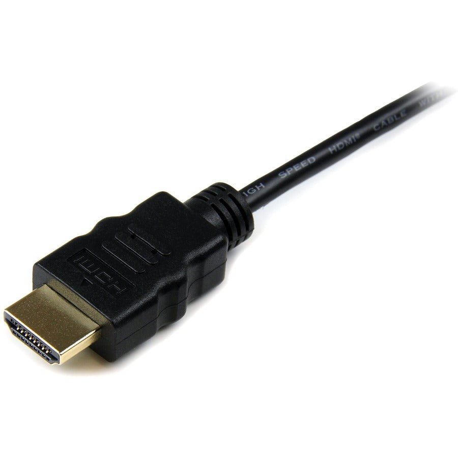 Alternate-Image1 Image for StarTech.com 6ft Micro HDMI to HDMI Cable with Ethernet, 4K High Speed Micro HDMI Type-D Device to HDMI Monitor Adapter/Converter Cord