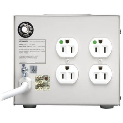 Alternate-Image6 Image for Tripp Lite by Eaton Isolator Series 120V 500W UL 60601-1 Medical-Grade Isolation Transformer with 4 Hospital-Grade Outlets