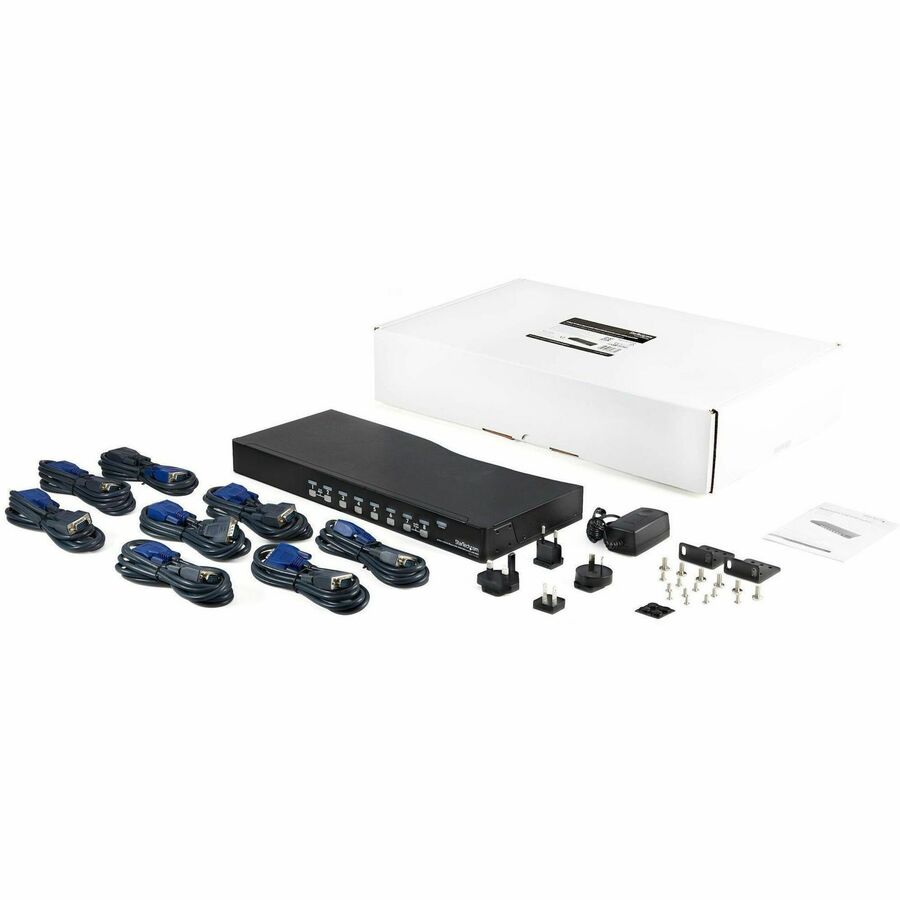 Alternate-Image1 Image for StarTech.com 8 Port 1U Rackmount USB KVM Switch Kit with OSD and Cables