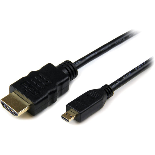 Main Image for StarTech.com 3ft Micro HDMI to HDMI Cable with Ethernet, 4K High Speed Micro HDMI Type-D Device to HDMI Monitor Adapter/Converter Cord