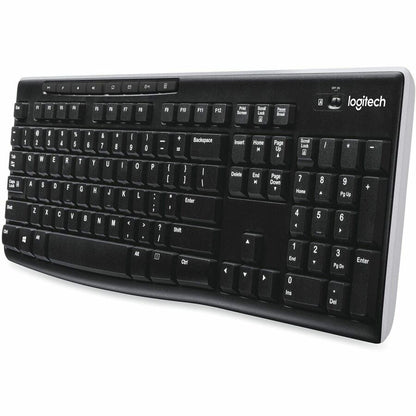Left Image for Logitech K270 Wireless Keyboard for Windows, 2.4 GHz Wireless, Full-Size, Number Pad, Black