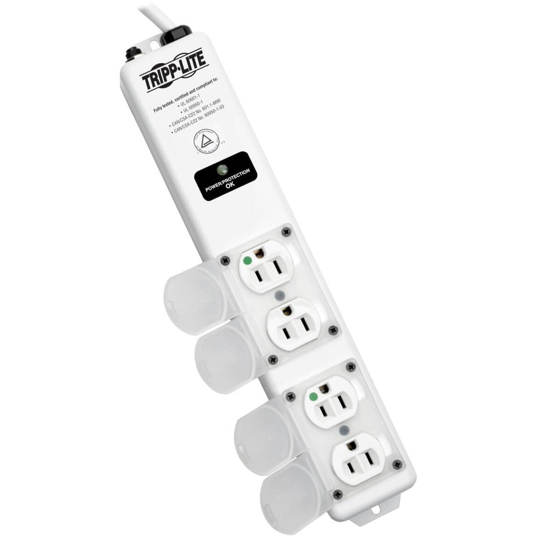 Main Image for Tripp Lite by Eaton Safe-IT UL 60601-1 Medical-Grade Surge Protector for Patient-Care Vicinity 4x Hospital-Grade Outlets 15 ft. Cord Antimicrobial Protection