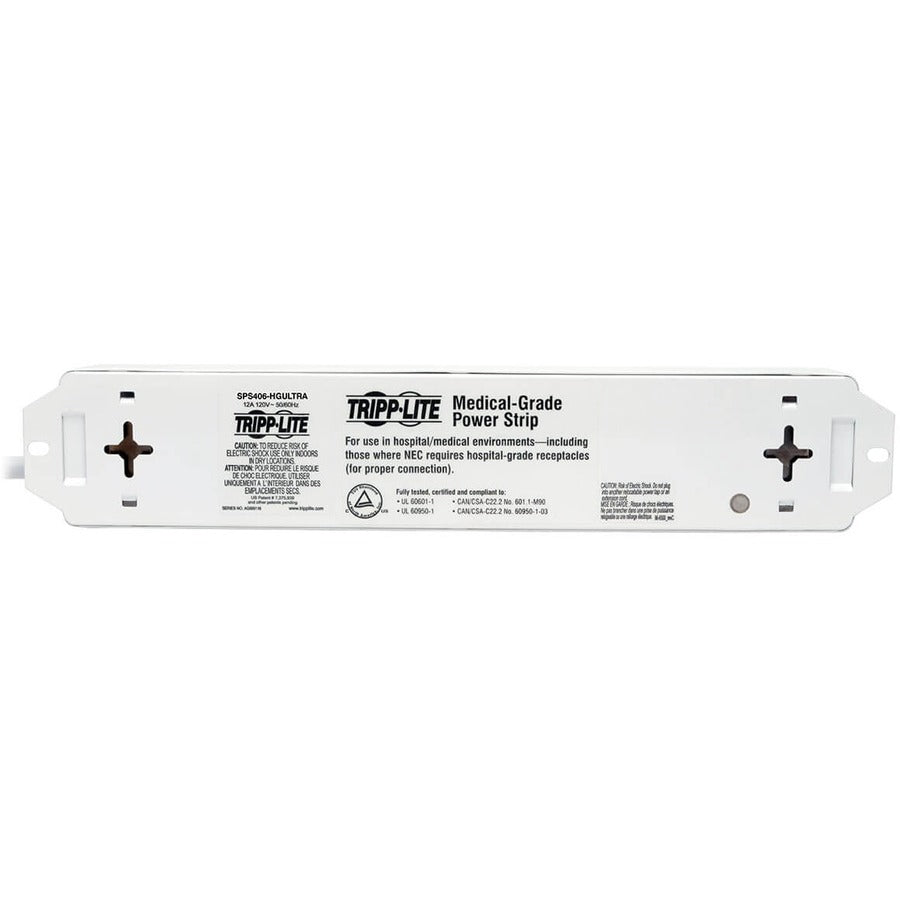 Alternate-Image4 Image for Tripp Lite by Eaton Safe-IT UL 60601-1 Medical-Grade Surge Protector for Patient-Care Vicinity 4x Hospital-Grade Outlets 15 ft. Cord Antimicrobial Protection