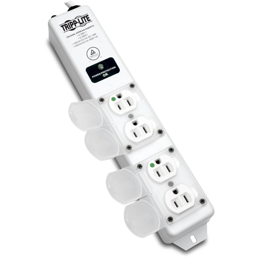 Alternate-Image3 Image for Tripp Lite by Eaton Safe-IT UL 60601-1 Medical-Grade Surge Protector for Patient-Care Vicinity 4x Hospital-Grade Outlets 15 ft. Cord Antimicrobial Protection