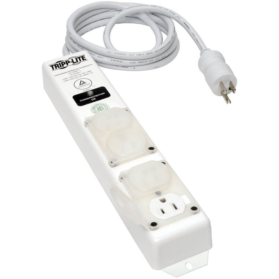 Alternate-Image2 Image for Tripp Lite by Eaton Safe-IT UL 60601-1 Medical-Grade Surge Protector for Patient-Care Vicinity 4x Hospital-Grade Outlets 15 ft. Cord Antimicrobial Protection