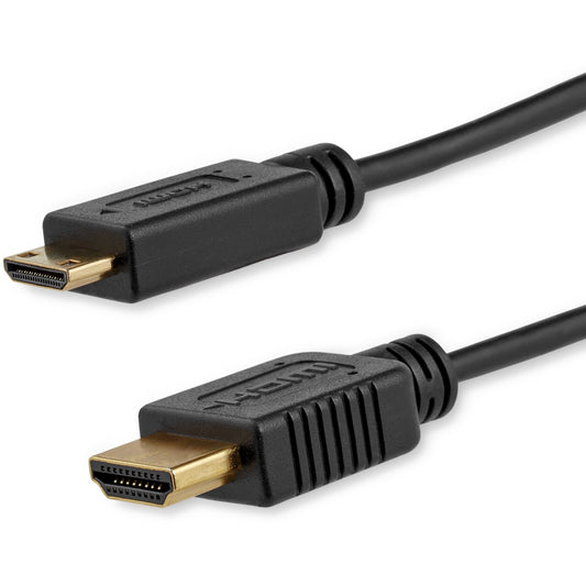 Main Image for StarTech.com 6ft Mini HDMI to HDMI Cable with Ethernet, 4K 30Hz High Speed Slim Mini HDMI 1.4 (Type-C) Device to HDMI Adapter Cable/Cord