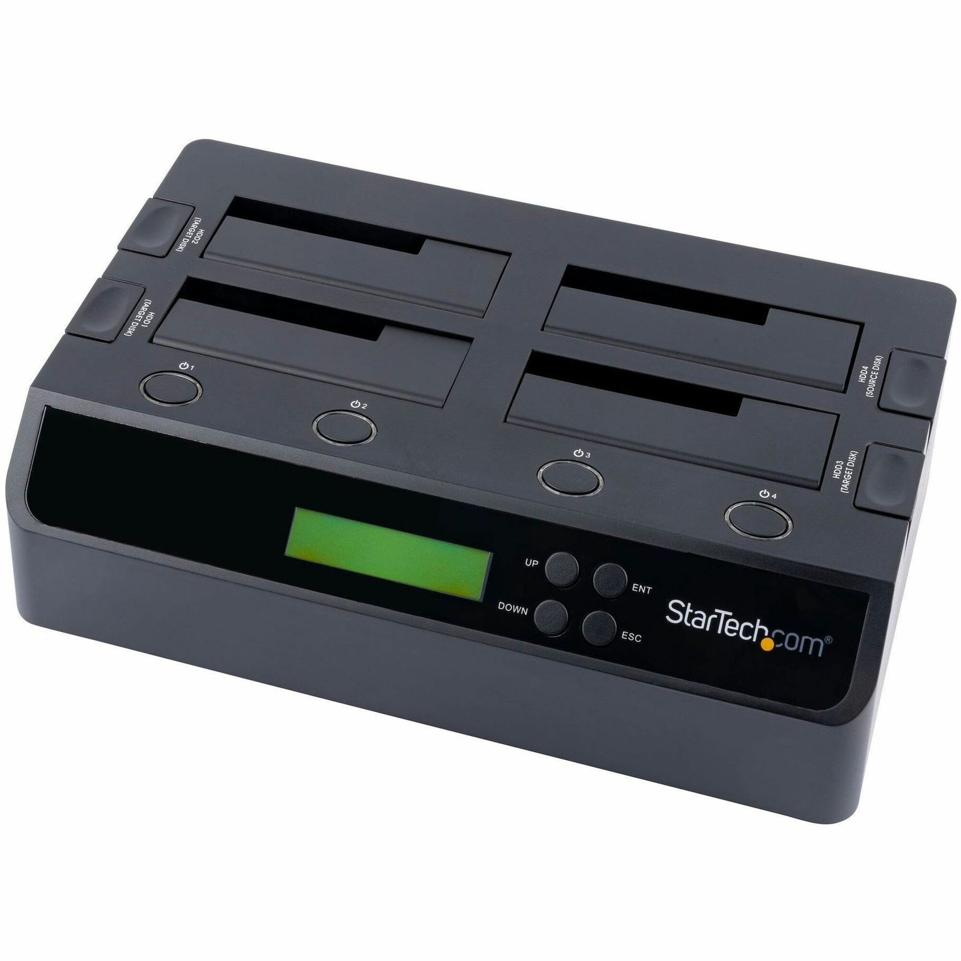 Main Image for StarTech.com 4-Bay Hard Drive Duplicator and Eraser, External HDD/SSD Cloner / Copier / Wiper Tool, USB 3.0/eSATA to SATA Docking Station