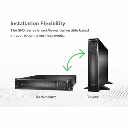 Alternate-Image4 Image for APC Smart-UPS X, Line Interactive, 2000VA, Rack/tower convertible 2U, 100V-127V, 3x 5-15R+3x 5-20R+1x L5-20R NEMA, NMC, Extended runtime