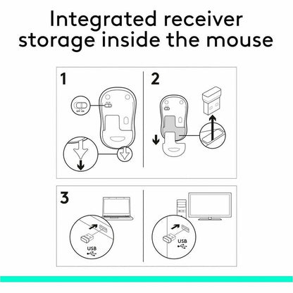 Alternate-Image9 Image for Logitech M185 Wireless Mouse, 2.4GHz with USB Mini Receiver, 1000 DPI Optical Tracking, Swift Grey