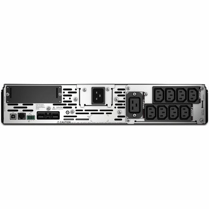 Rear Image for APC Smart-UPS X, Line Interactive, 3kVA, Rack/tower convertible 2U, 208V-230V, 8x C13+1x C19 IEC, SmartSlot, Extended runtime