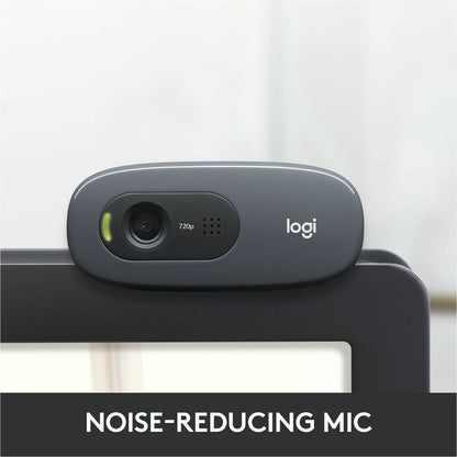 Alternate-Image2 Image for Logitech C270 HD Webcam with noise-reducing mics for video calls