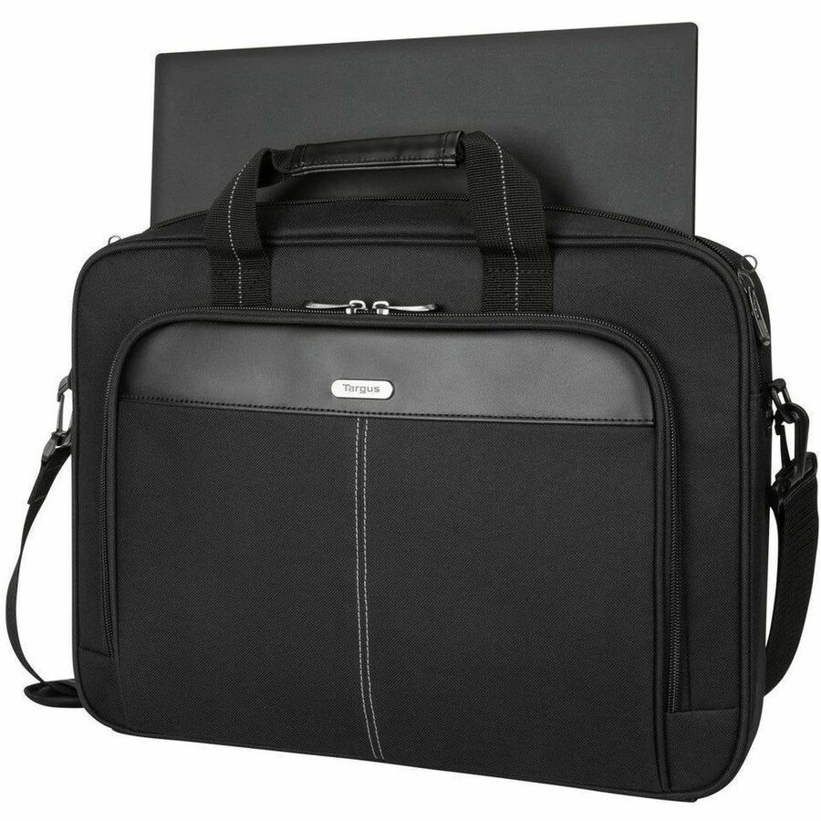 Alternate-Image1 Image for Targus Classic Slim TCT027US Carrying Case (Briefcase) for 15" to 16" Notebook - Black - TAA Compliant