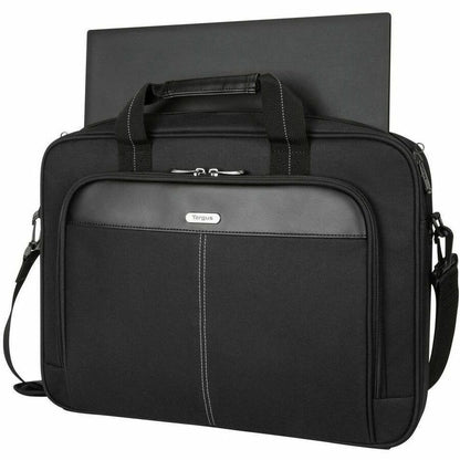 Alternate-Image1 Image for Targus Classic Slim TCT027US Carrying Case (Briefcase) for 15" to 16" Notebook - Black - TAA Compliant