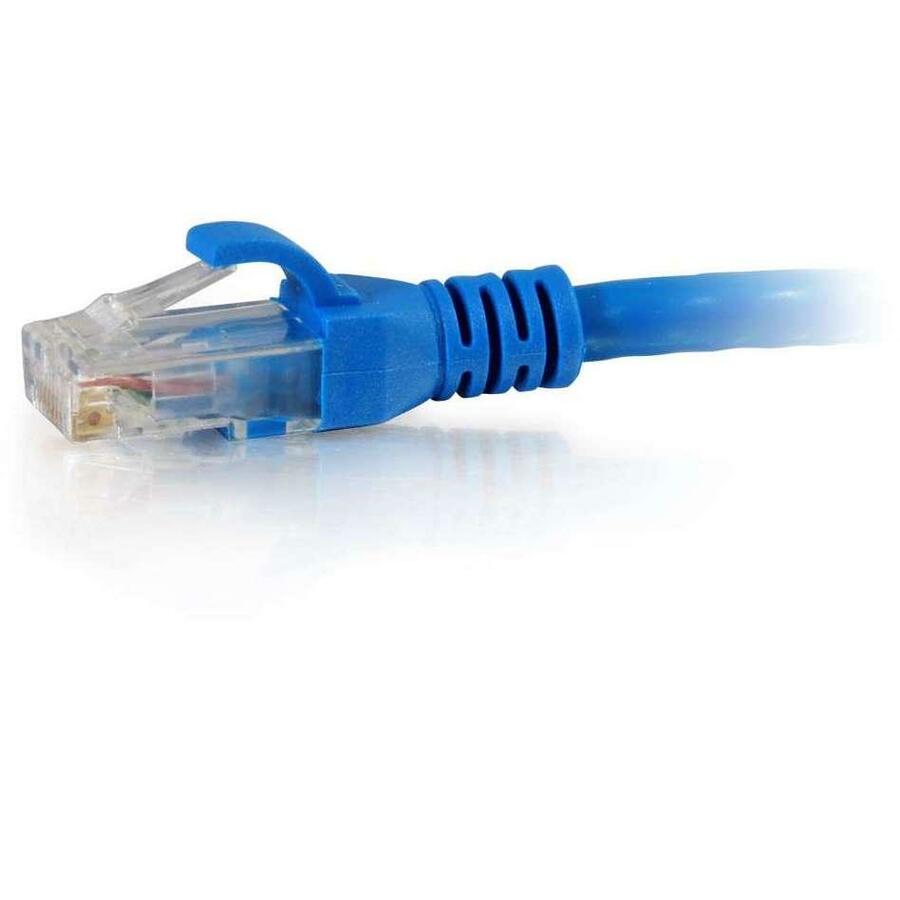 Left Image for C2G 1ft Cat6 Snagless Unshielded (UTP) Ethernet Cable - Cat6 Network Patch Cable - PoE - TAA Compliant - Blue