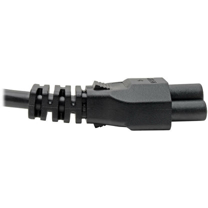Alternate-Image3 Image for Eaton Tripp Lite Series 3-Slot Power Cord, NEMA 5-15P to C5 - Laptop/Notebook, 7A, 125V, 18 AWG, 6 ft. (1.8 m), Black
