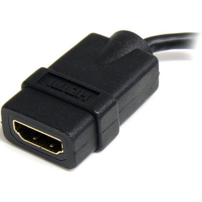 Alternate-Image1 Image for StarTech.com Micro HDMI to HDMI Adapter Dongle, 4K High Speed Micro HDMI to HDMI Converter, Micro HDMI Type-D Device to HDMI TV/Display