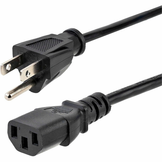 Main Image for StarTech 25ft(7.6m) Computer Power Cord, NEMA 5-15P to C13, 10A 125V 18AWG, Black Replacement AC PC Power Cord, TV/Monitor Power Cable