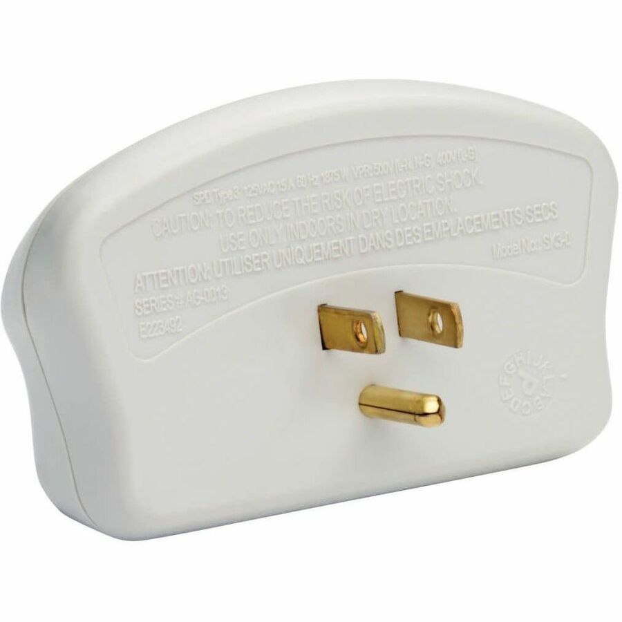 Alternate-Image1 Image for Eaton Tripp Lite Series Protect It! 3-Outlet Surge Protector, Direct Plug-In, 660 Joules, 2 Diagnostic LEDs