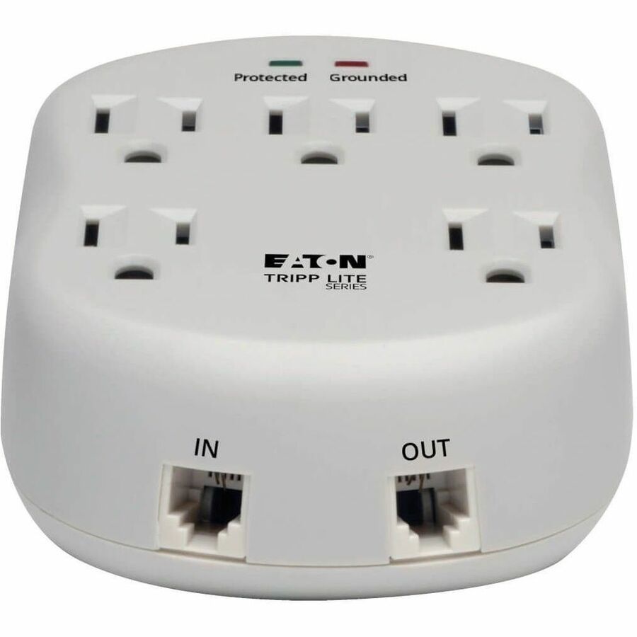 Alternate-Image5 Image for Eaton Tripp Lite Series Protect It! 5-Outlet Surge Protector, Direct Plug-In, 1080 Joules, 1-Line RJ11 Protection