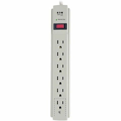 Alternate-Image5 Image for Eaton Tripp Lite Series Protect It! 6-Outlet Surge Protector, 15 ft. Cord, 790 Joules, Diagnostic LED, Light Gray Housing