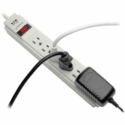 Alternate-Image4 Image for Eaton Tripp Lite Series Protect It! 6-Outlet Surge Protector, 15 ft. Cord, 790 Joules, Diagnostic LED, Light Gray Housing