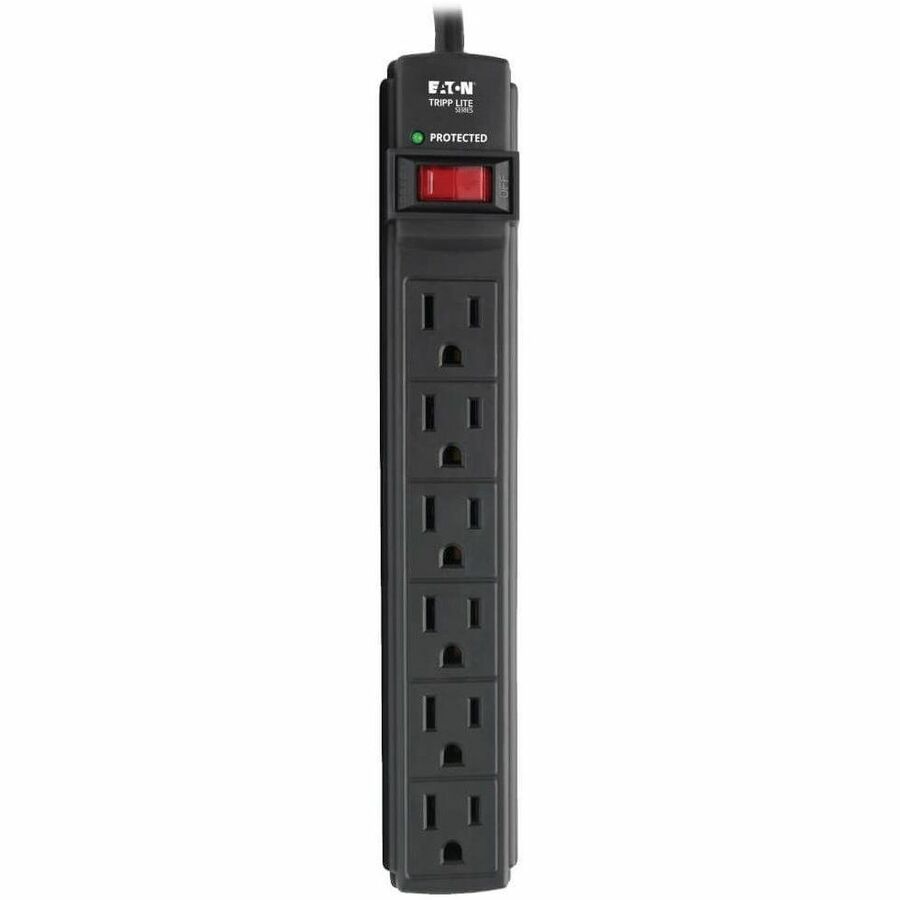 Alternate-Image5 Image for Eaton Tripp Lite Series Protect It! 6-Outlet Surge Protector, 6 ft. Cord, 360 Joules, Diagnostic LED, Black Housing
