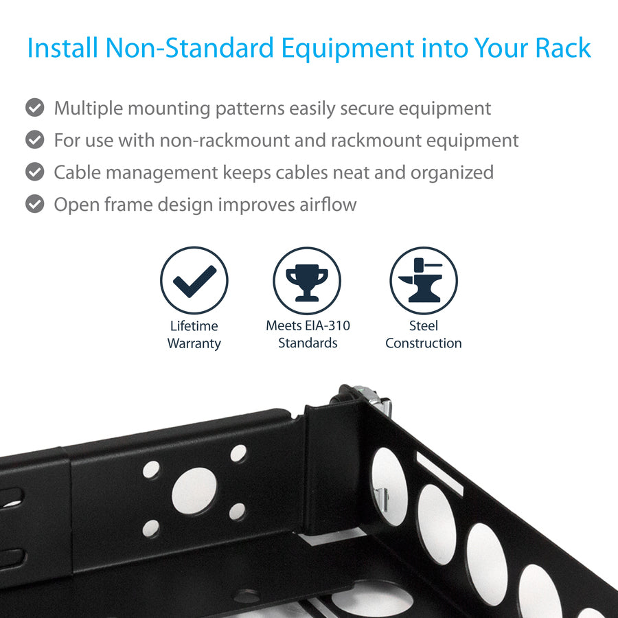Alternate-Image5 Image for StarTech 1U Universal Server Rack Rails, Adjustable Depth Server Mounting Rails, 19inch Rack Mount Rails