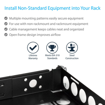 Alternate-Image5 Image for StarTech 1U Universal Server Rack Rails, Adjustable Depth Server Mounting Rails, 19inch Rack Mount Rails