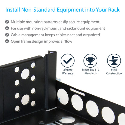 Alternate-Image5 Image for StarTech 2U Fixed 19" Adjustable Depth Universal Server Rack Rails