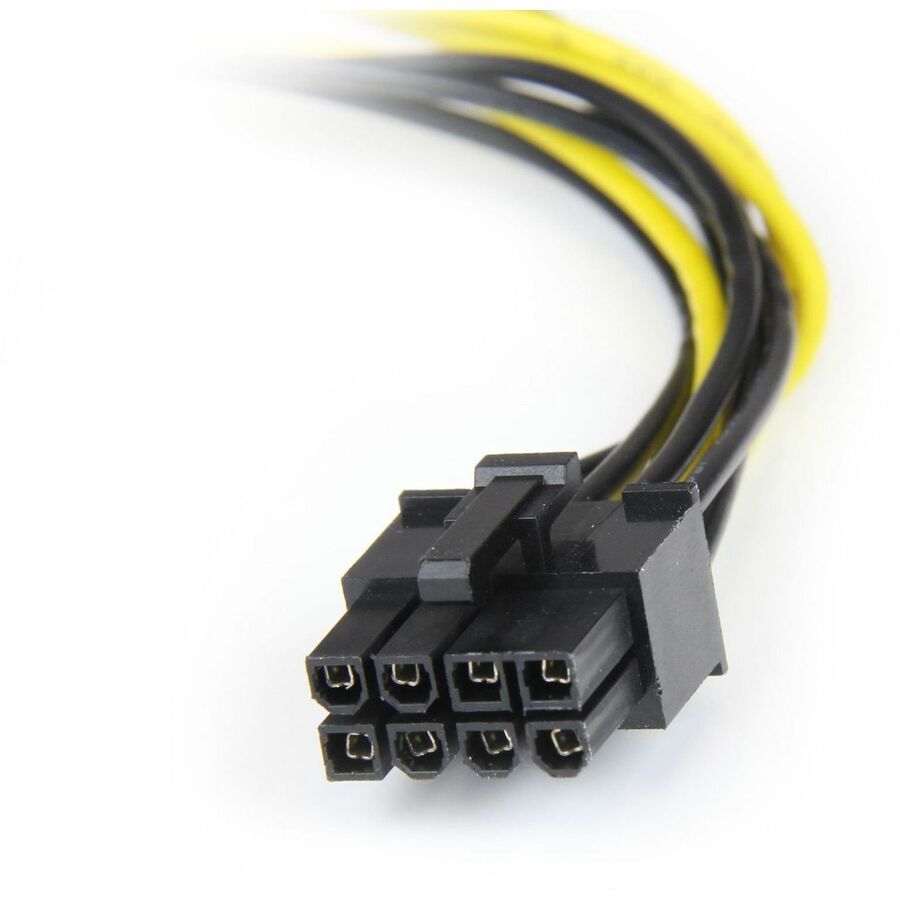 Alternate-Image1 Image for StarTech 6in LP4 to 8 Pin PCI Express Video Card Power Cable Adapter - 8 pin internal power (M) - 4 pin ATX12V (M) - 15.2 cm
