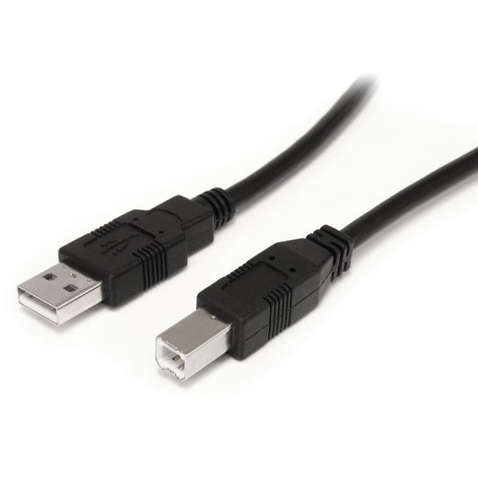 Main Image for StarTech.com 9 m / 30 ft Active USB A to B Cable - M/M - Black USB 2.0 A to B Cord - Printer Cable - Extension USB Cable (USB2HAB30AC)