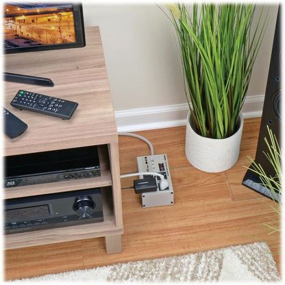 Alternate-Image2 Image for Eaton Tripp Lite Series Isobar 4-Outlet Surge Protector, 6 ft. Cord with Right-Angle Plug, 3330 Joules, Diagnostic LEDs, Metal Housing