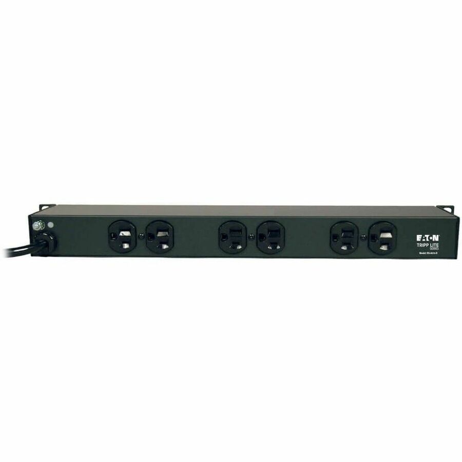 Alternate-Image1 Image for Eaton Tripp Lite Series 1U Rack-Mount Network Server Power Strip, 120V, 15A, 6-Outlet (Rear-Facing), 15 ft. (4.57 m) Cord