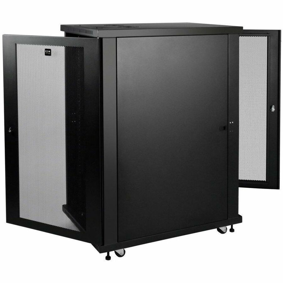 Alternate-Image1 Image for Eaton Tripp Lite Series SmartRack 24U Mid-Depth Half-Height Rack Enclosure Cabinet